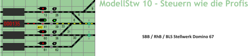 ModellStw 10 - Steuern wie die Profis SBB / RhB / BLS Stellwerk Domino 67