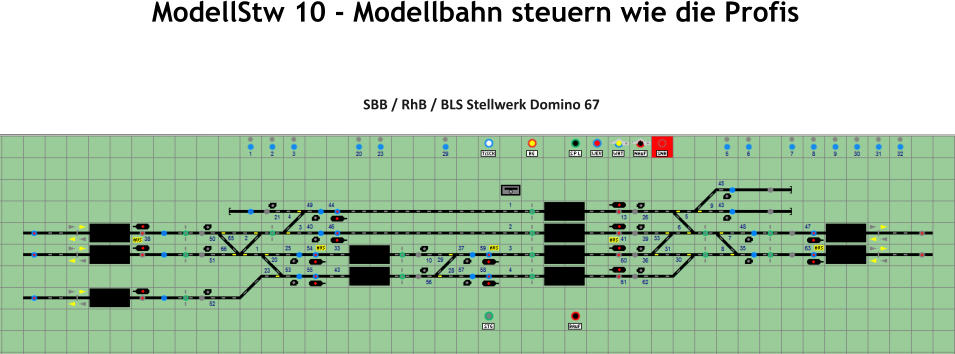 ModellStw 10 - Modellbahn steuern wie die Profis SBB / RhB / BLS Stellwerk Domino 67